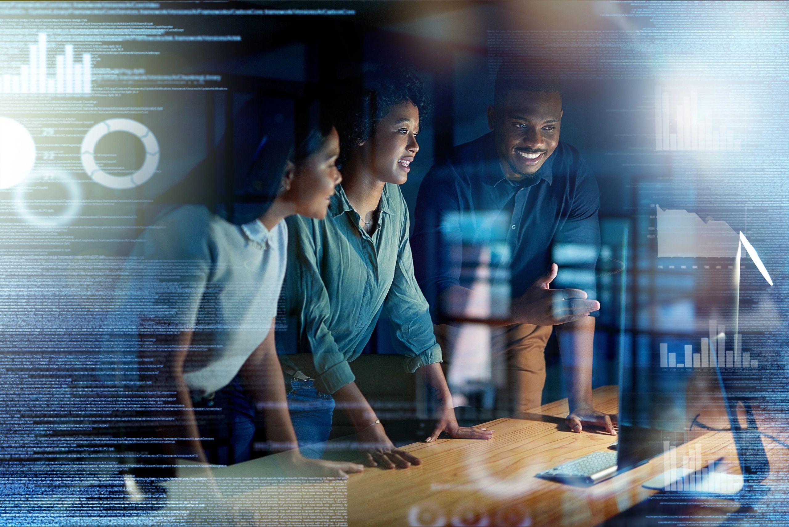 modern software team at work